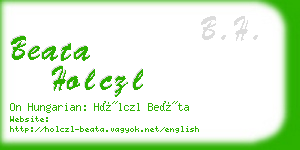 beata holczl business card